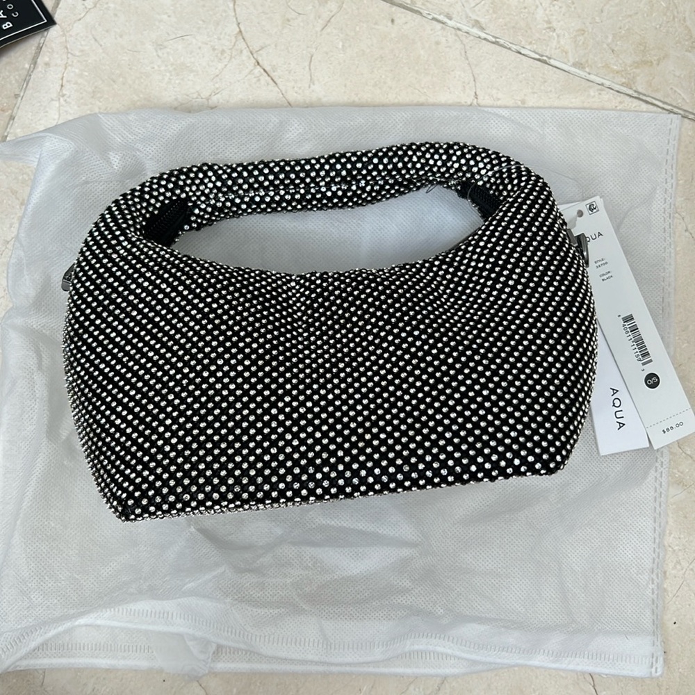 Aqua Rhinestone Handbag